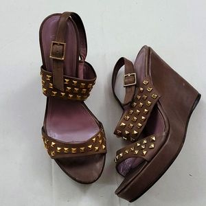 Jean-Michel Cazabat studded wedge sandal
